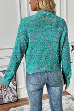 Hazel Blues® |  Confetti Button Up Long Sleeve Cardigan