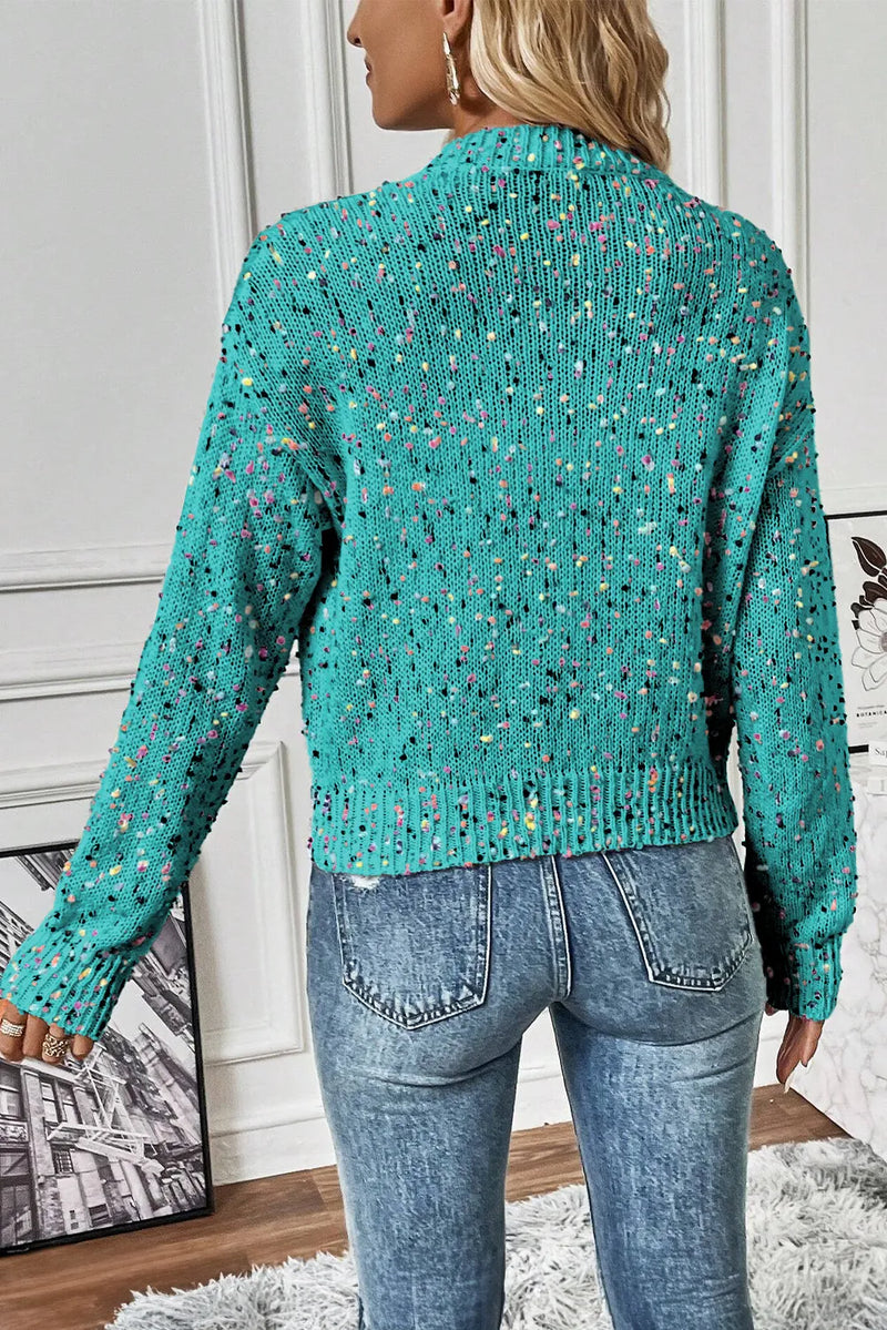 Hazel Blues® |  Confetti Button Up Long Sleeve Cardigan