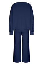 Hazel Blues® |  Round Neck Long Sleeve Top and Pants Set