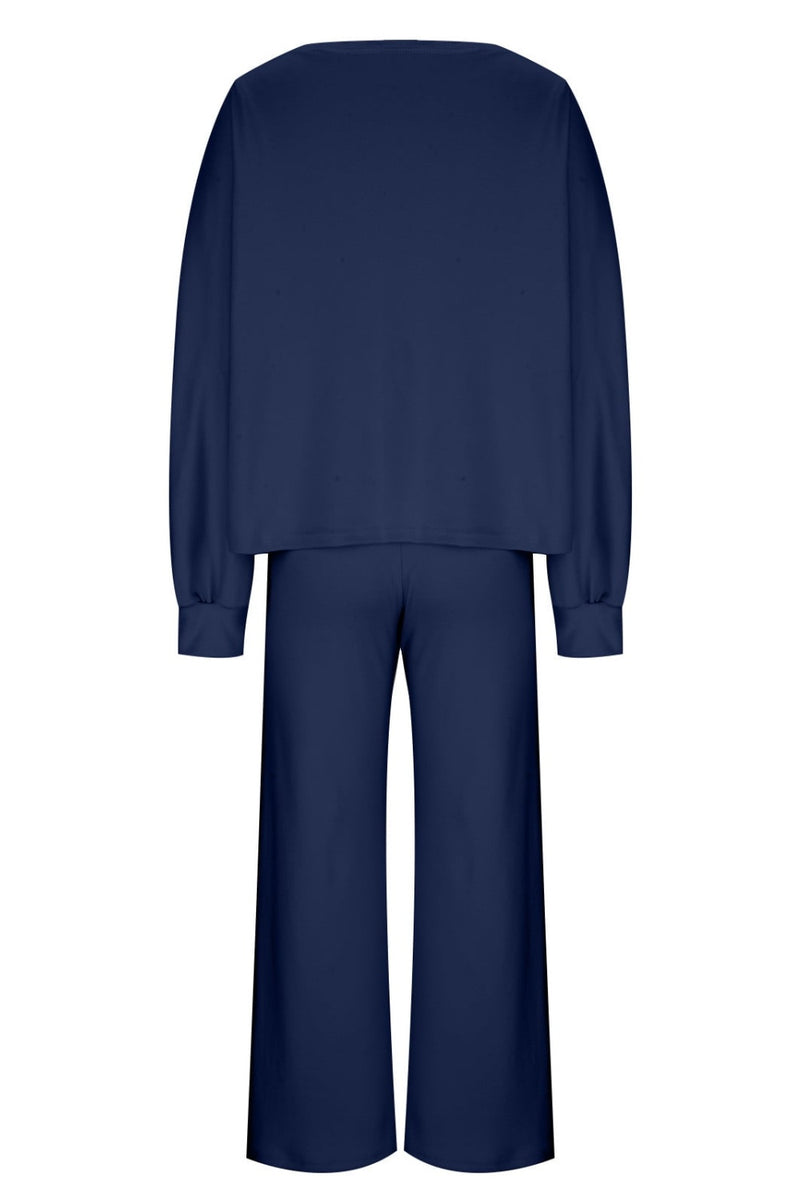 Hazel Blues® |  Round Neck Long Sleeve Top and Pants Set