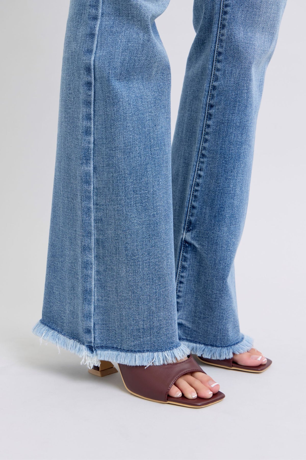 Hazel Blues® |  Judy Blue Raw Hem High Rise Bootcut Jeans