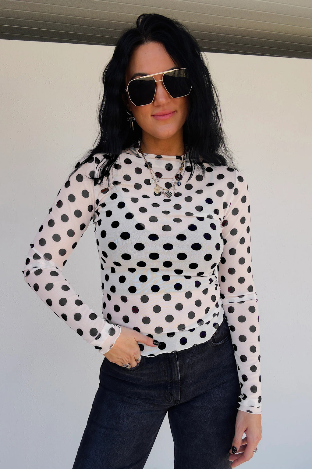 Hazel Blues® |  Dot Darling Top | Polka Dot Top