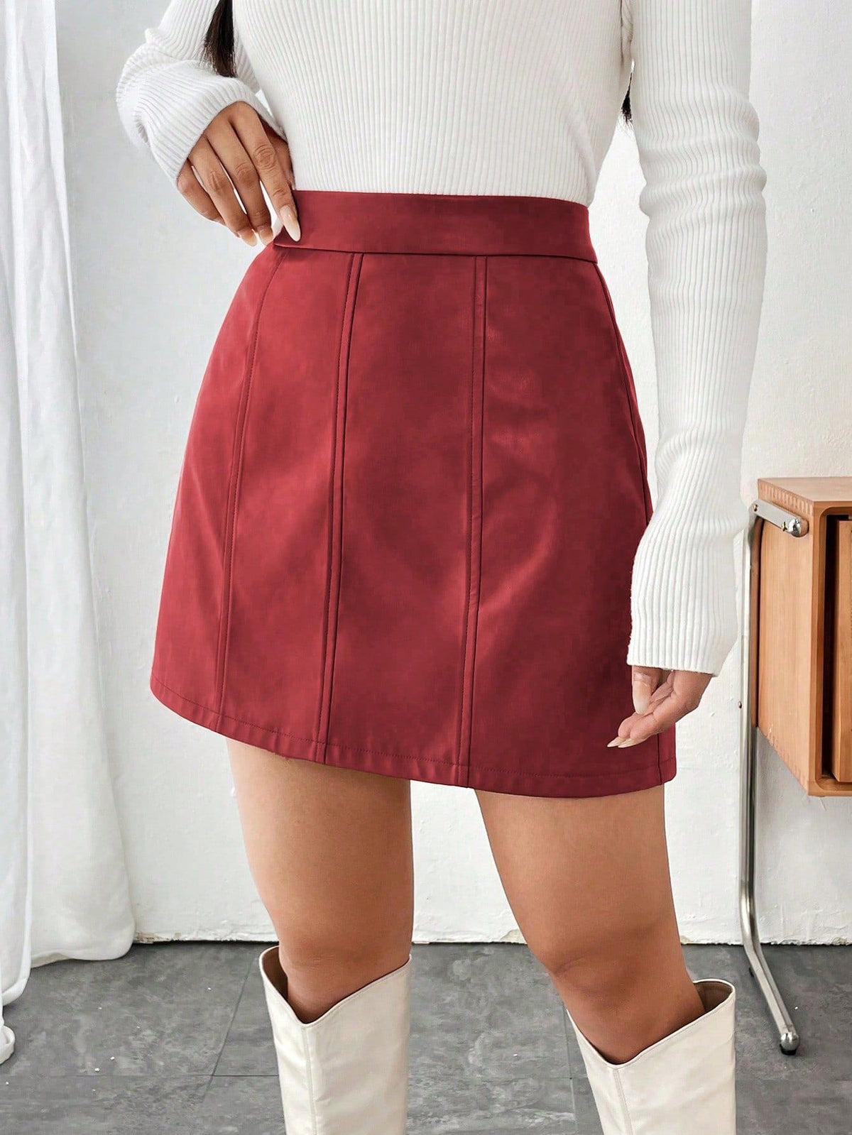 Hazel Blues® |  Mini Skirt with Zipper