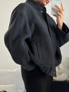 Hazel Blues® |  Snap Down Drop Shoulder Jacket