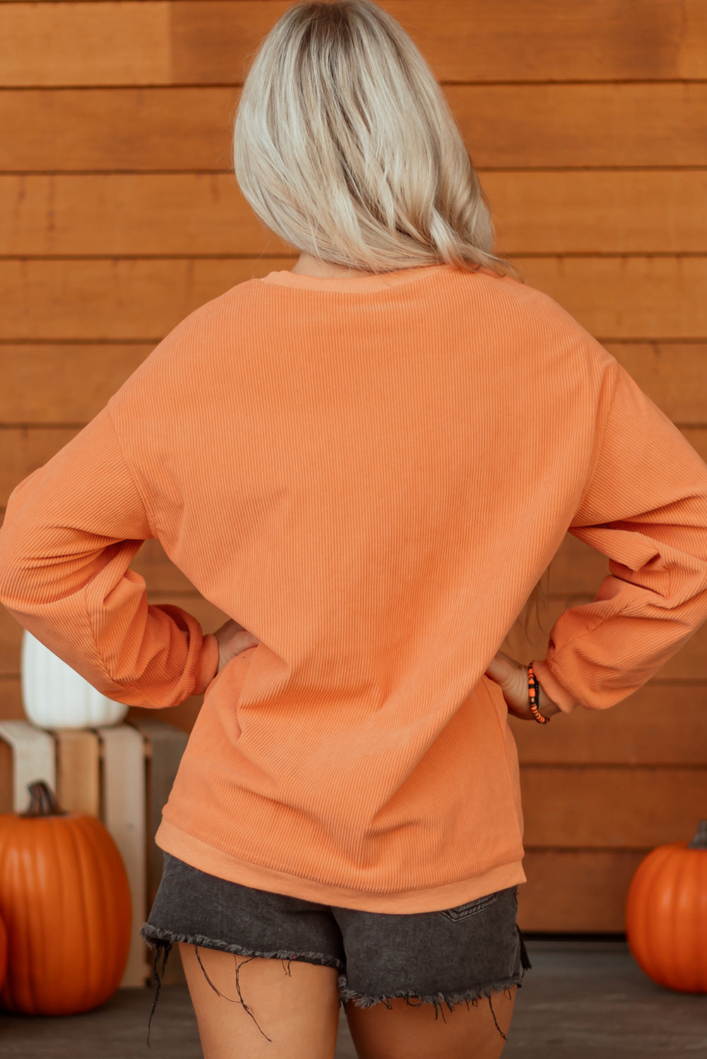 Pumpkin Twist Ghost Sequin Sweatshirt
