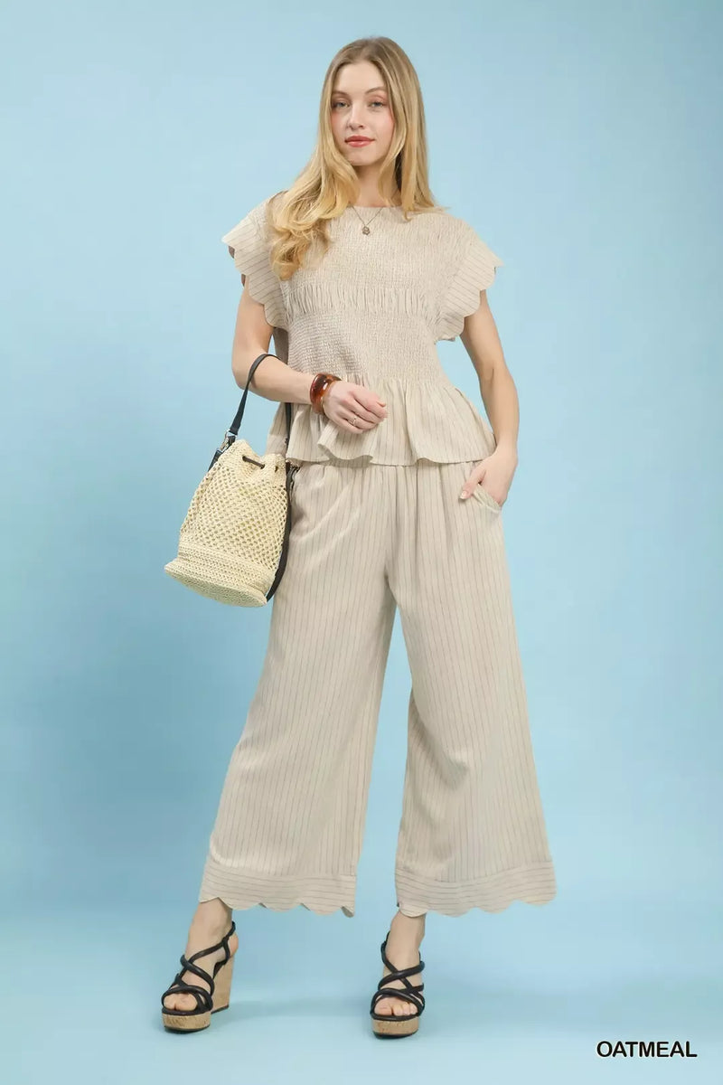 Umgee Pinstripe Wide Leg Pants – Hazel Blues®