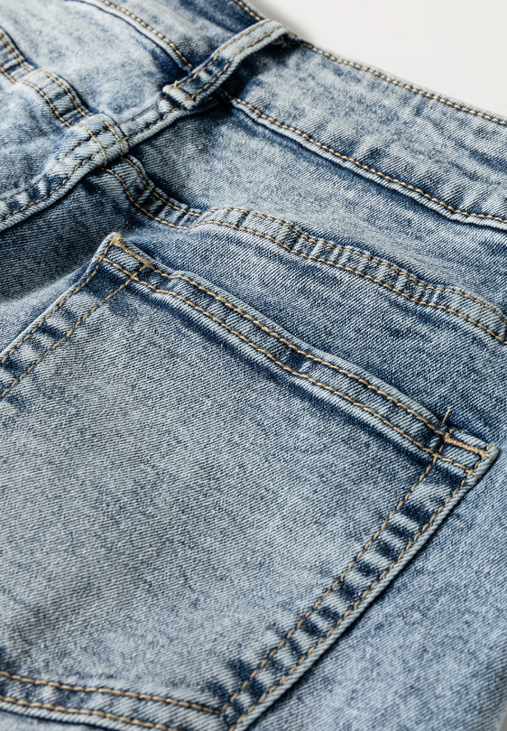 Hazel Blues® |  Washed Wide Leg Jeans with Pockets