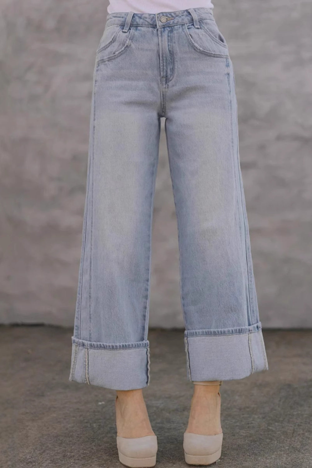 Hazel Blues® |  Straight Leg Jeans with Pockets