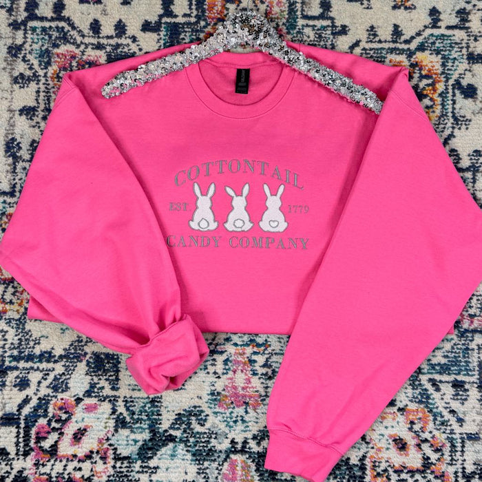 Hazel Blues® |  Cottontail Candy Company Embroidered Sweatshirt