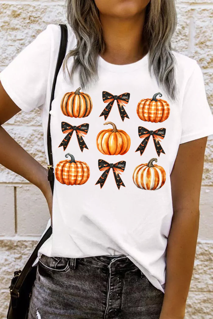 Hazel Blues® |  Pumpkin Round Neck Short Sleeve T-Shirt