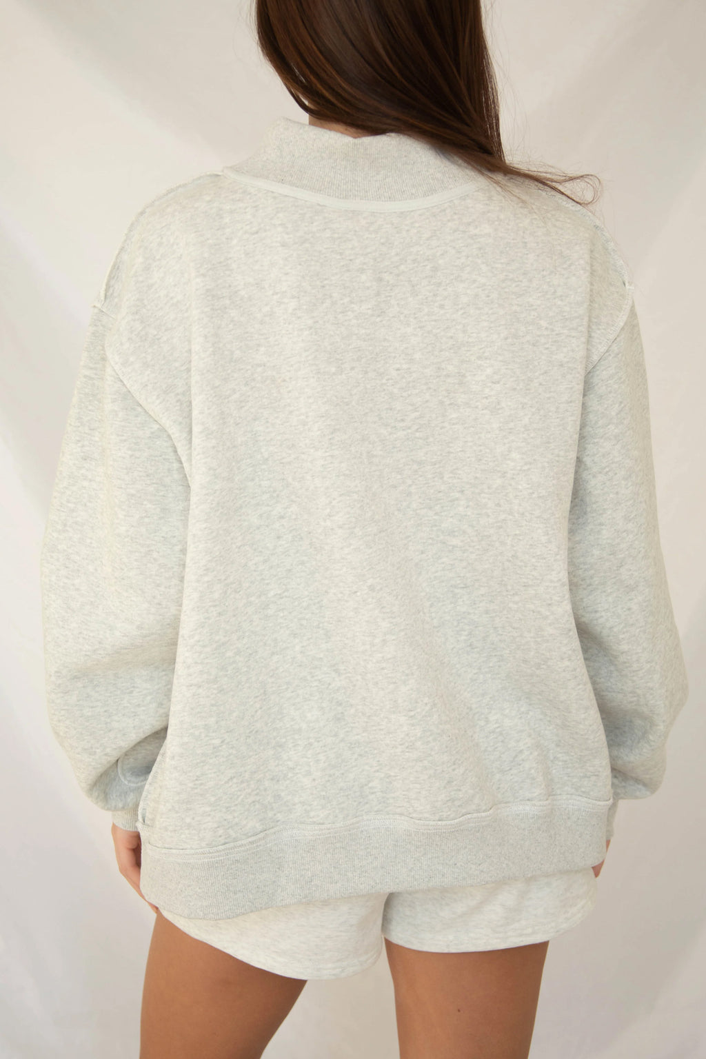 Emery Rae Gray Polka Dot Sweatshirt