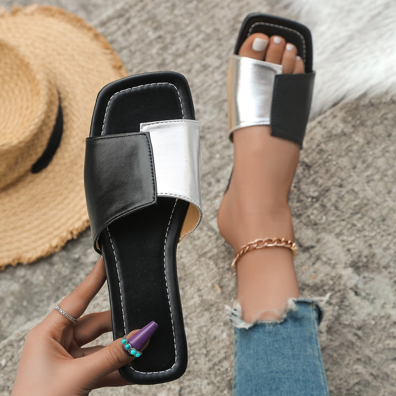 Hazel Blues® |  Contrast Open Toe Sandals