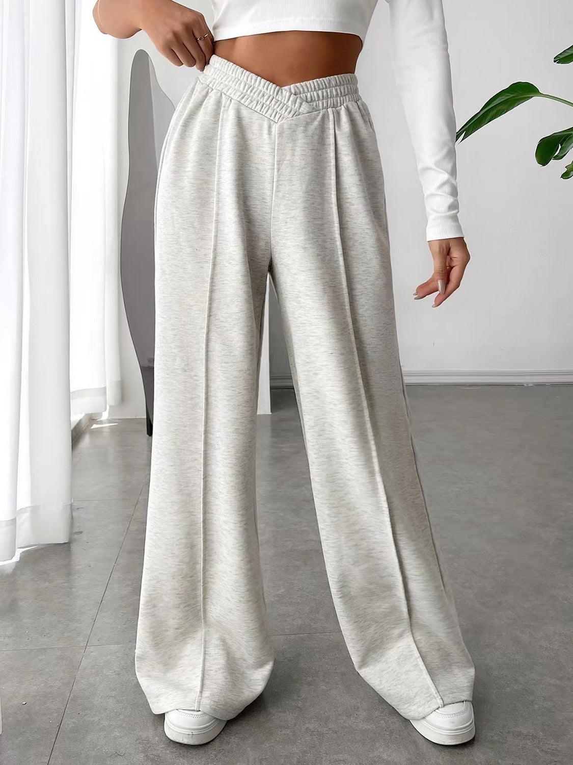 Hazel Blues® |  Elastic Waist Wide Leg Pants