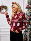 Hazel Blues® |  Gingerbread Round Neck Long Sleeve Sweater