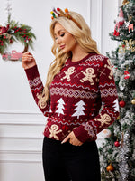 Hazel Blues® |  Gingerbread Round Neck Long Sleeve Sweater