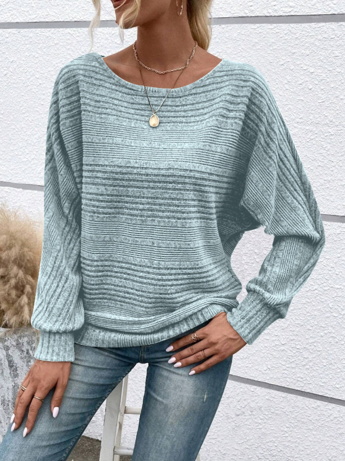 Hazel Blues® |  Round Neck Long Sleeve Top