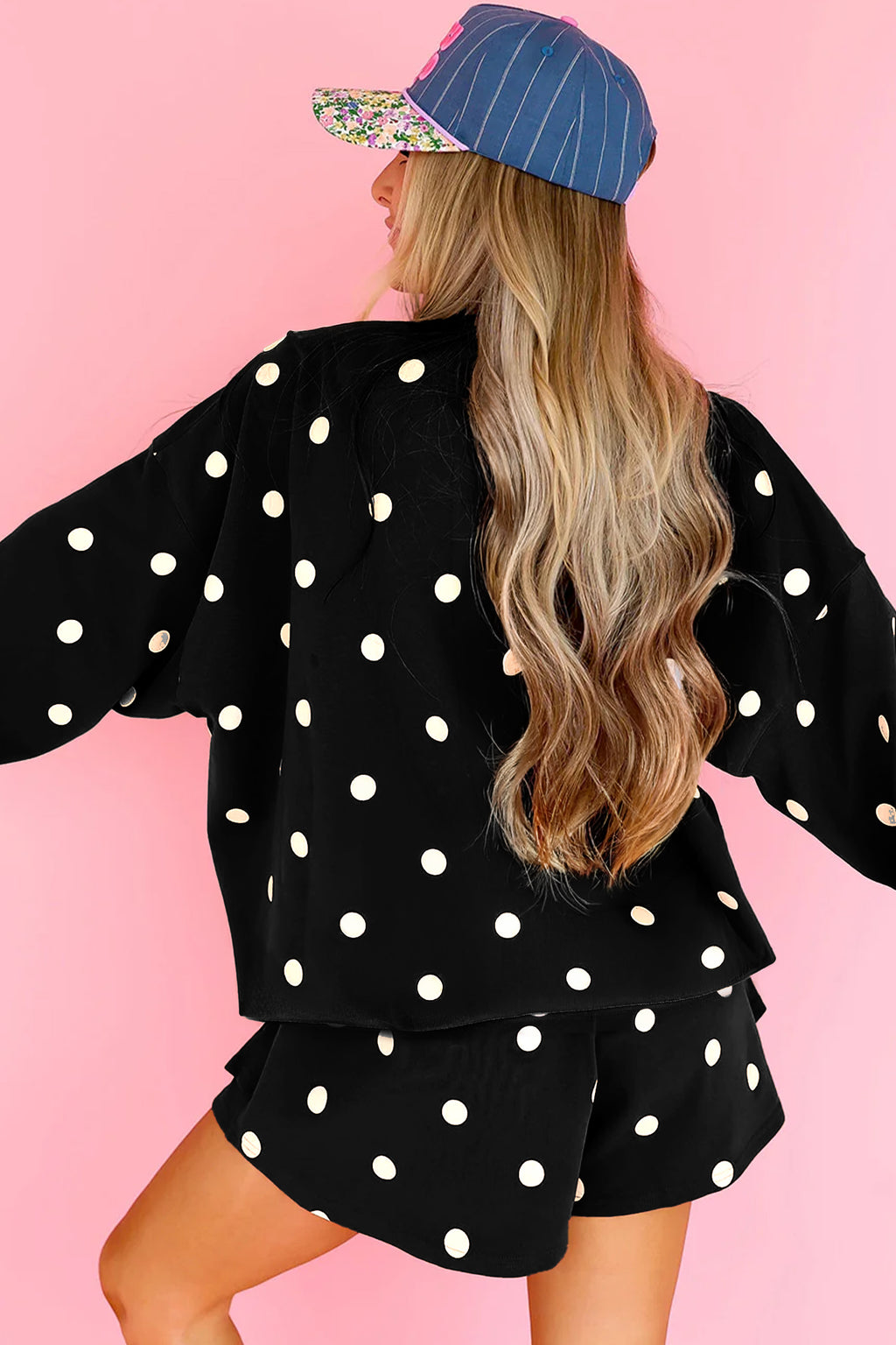 Nora Belle Black Polka Dot Skort Set