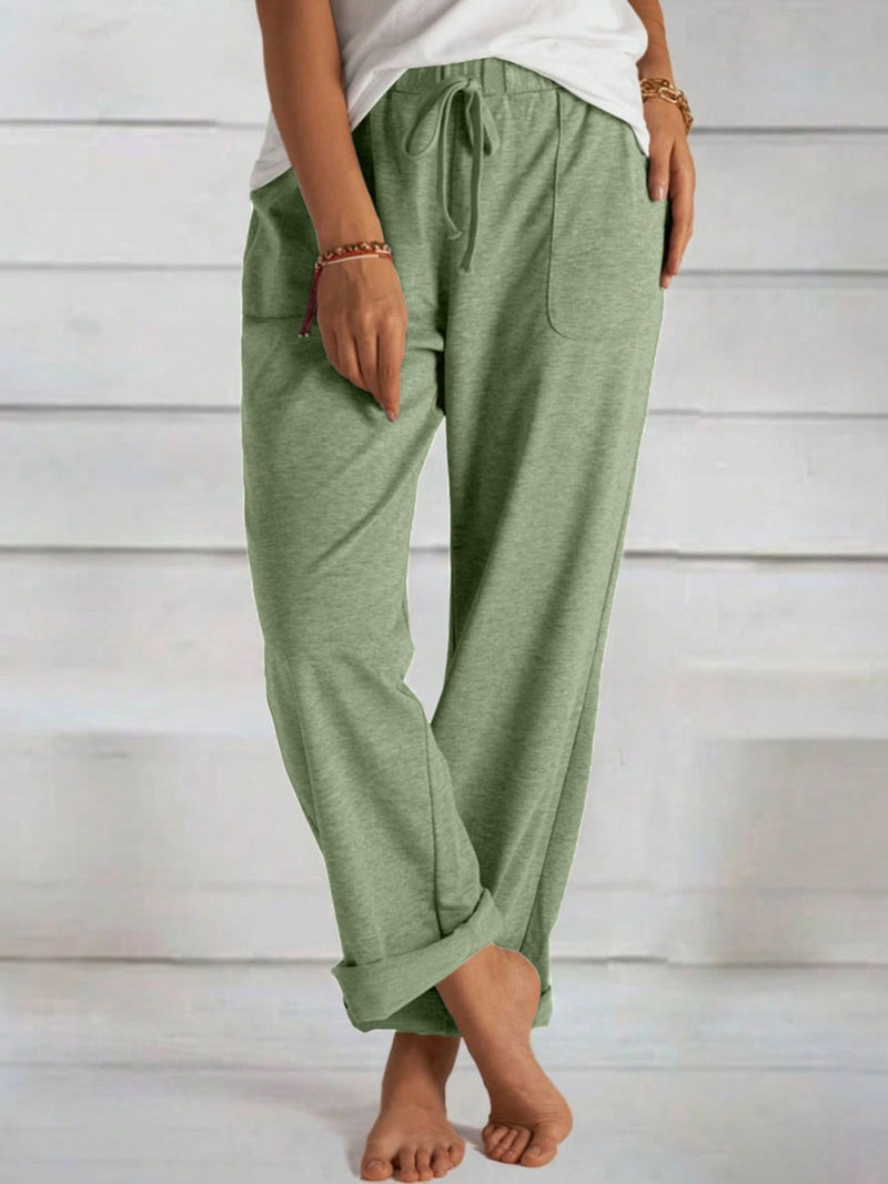 Hazel Blues® |  Tied Wide Leg Pants with Pockets