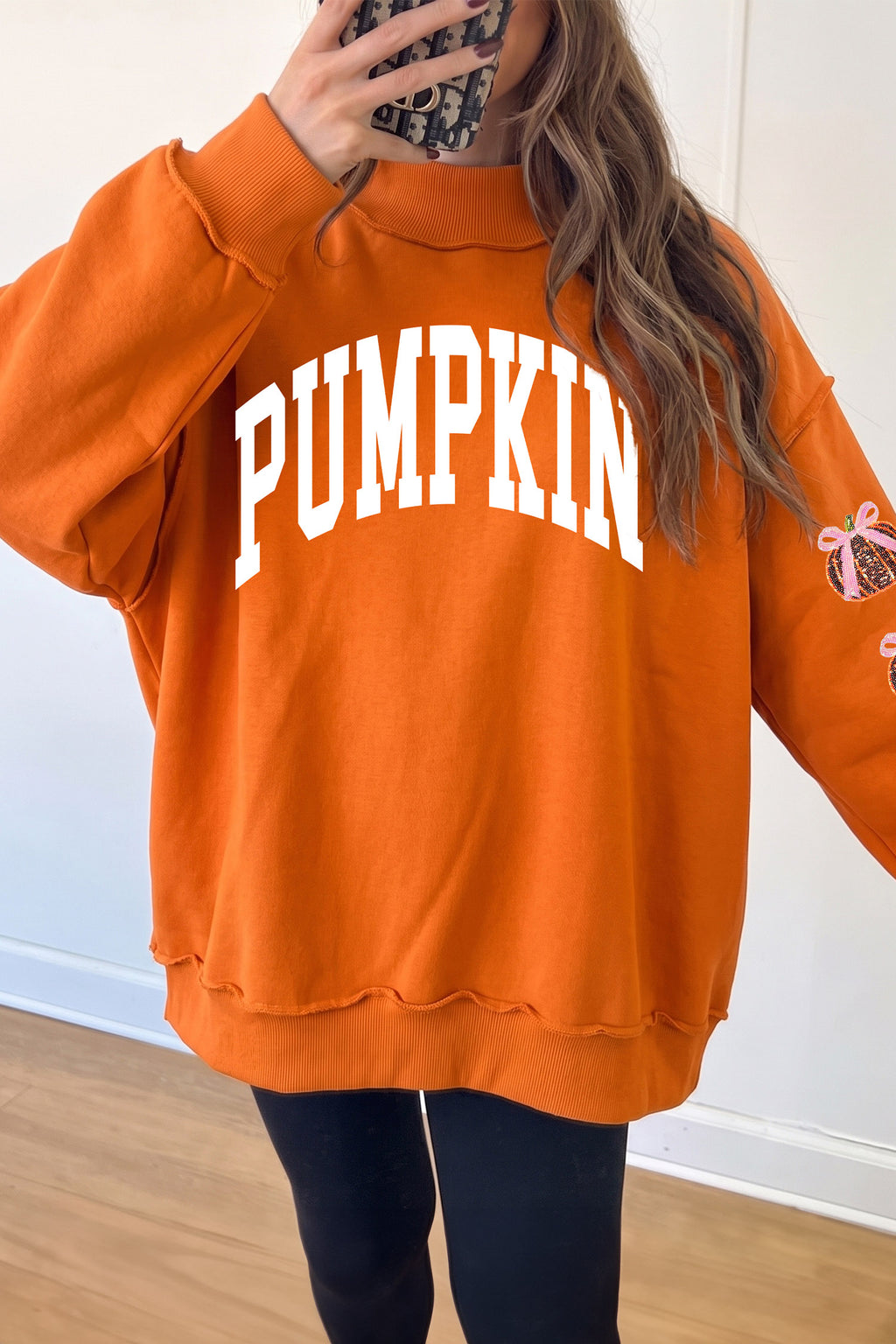 Pumpkin Darling Sequin Sweatshirt