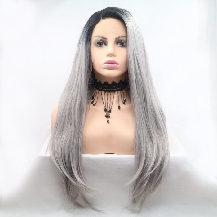 Hazel Blues® |  13*3" Lace Front Wigs Synthetic Long Straight 24" 130% Density