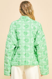 Hazel Blues® |  Davi & Dani Vintage Print Open Front Jacket with Pockets