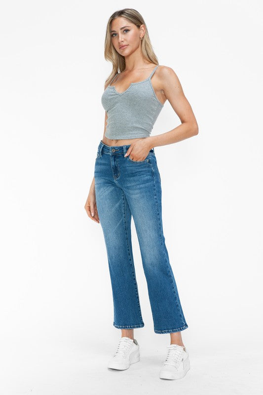 Hazel Blues® |  bytos Cat's Whiskers Mid Rise Ankle Jeans