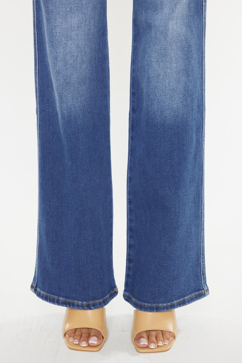 Hazel Blues® |  Kancan Ultra High Waist Gradient Flare Jeans