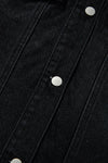 Hazel Blues® |  Raw Hem Button Up Denim Top