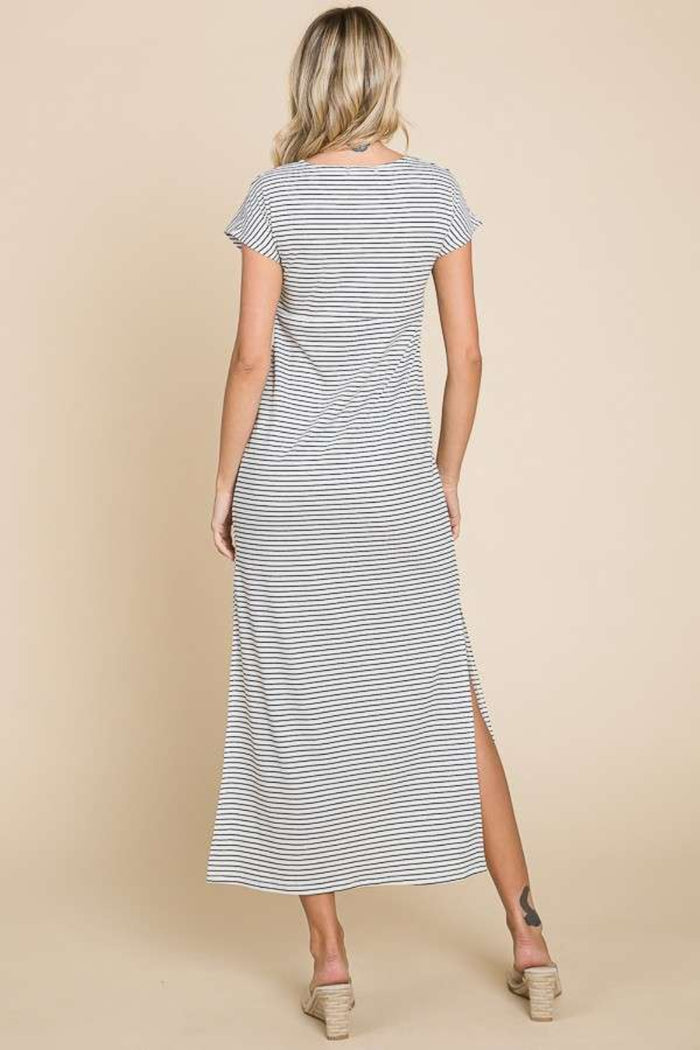 Hazel Blues® |  Culture Code Striped Twisted Detail Dress