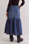 Hazel Blues® |  Midi Denim Skirt with Pockets