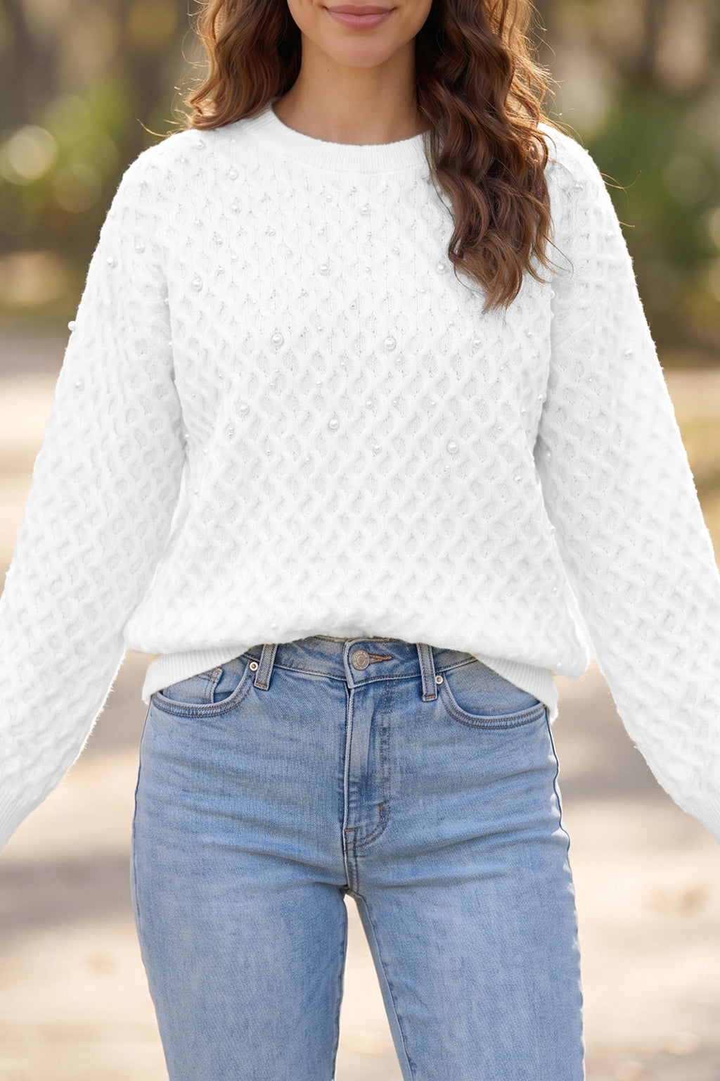 Lila June Textured Pearl Sweater