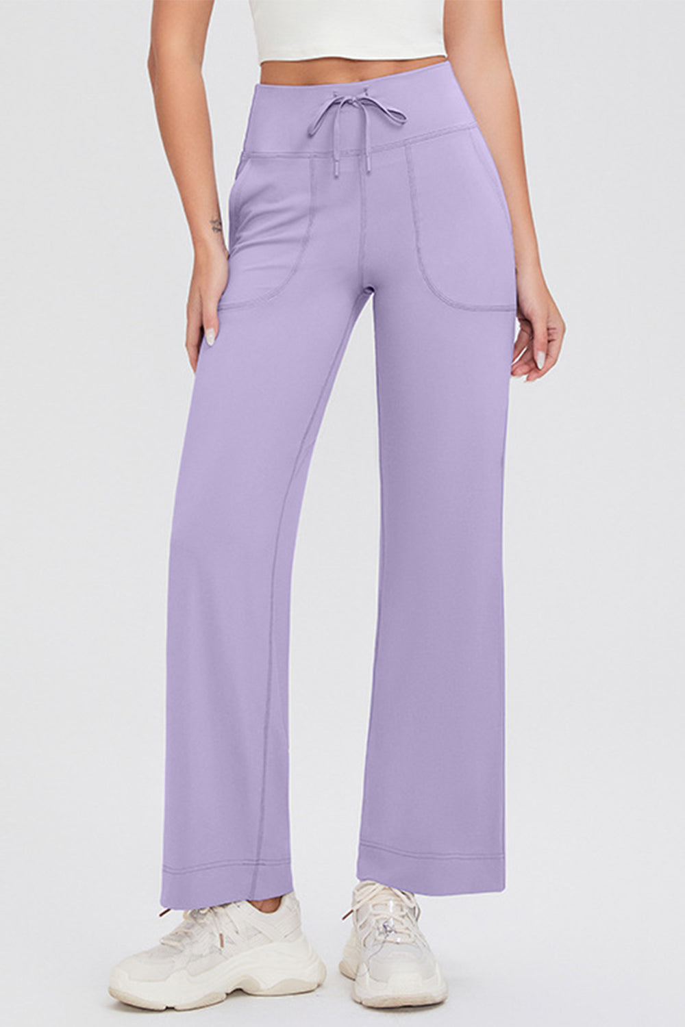 Hazel Blues® |  Basic Bae Drawstring High Waist Pants with Pockets