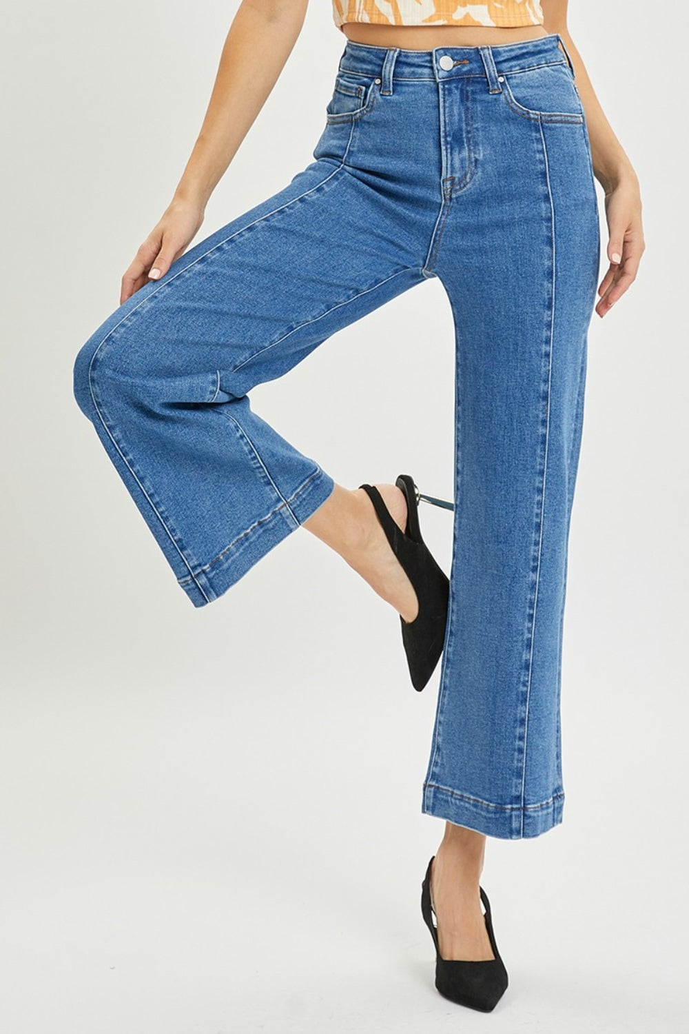 Hazel Blues® |  RISEN High Rise Wide Leg Jeans