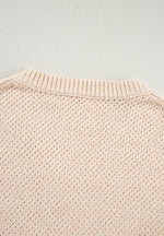 Hazel Blues® |  V-Neck Dropped Shoulder Long Sleeve Sweater