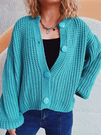 Hazel Blues® |  Button Up Long Sleeve Cardigan