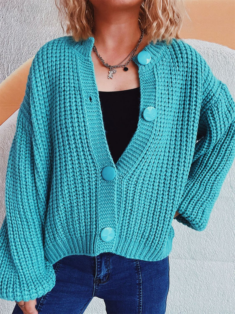 Hazel Blues® |  Button Up Long Sleeve Cardigan