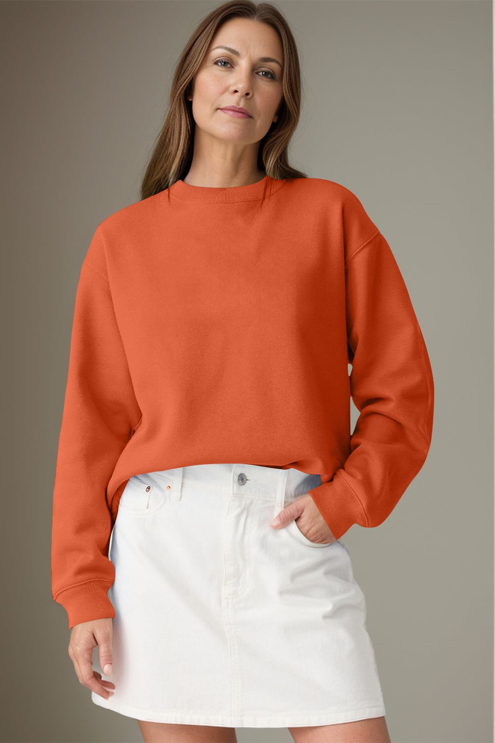 Hazel Blues® |  Round Neck Long Sleeve Sweatshirt