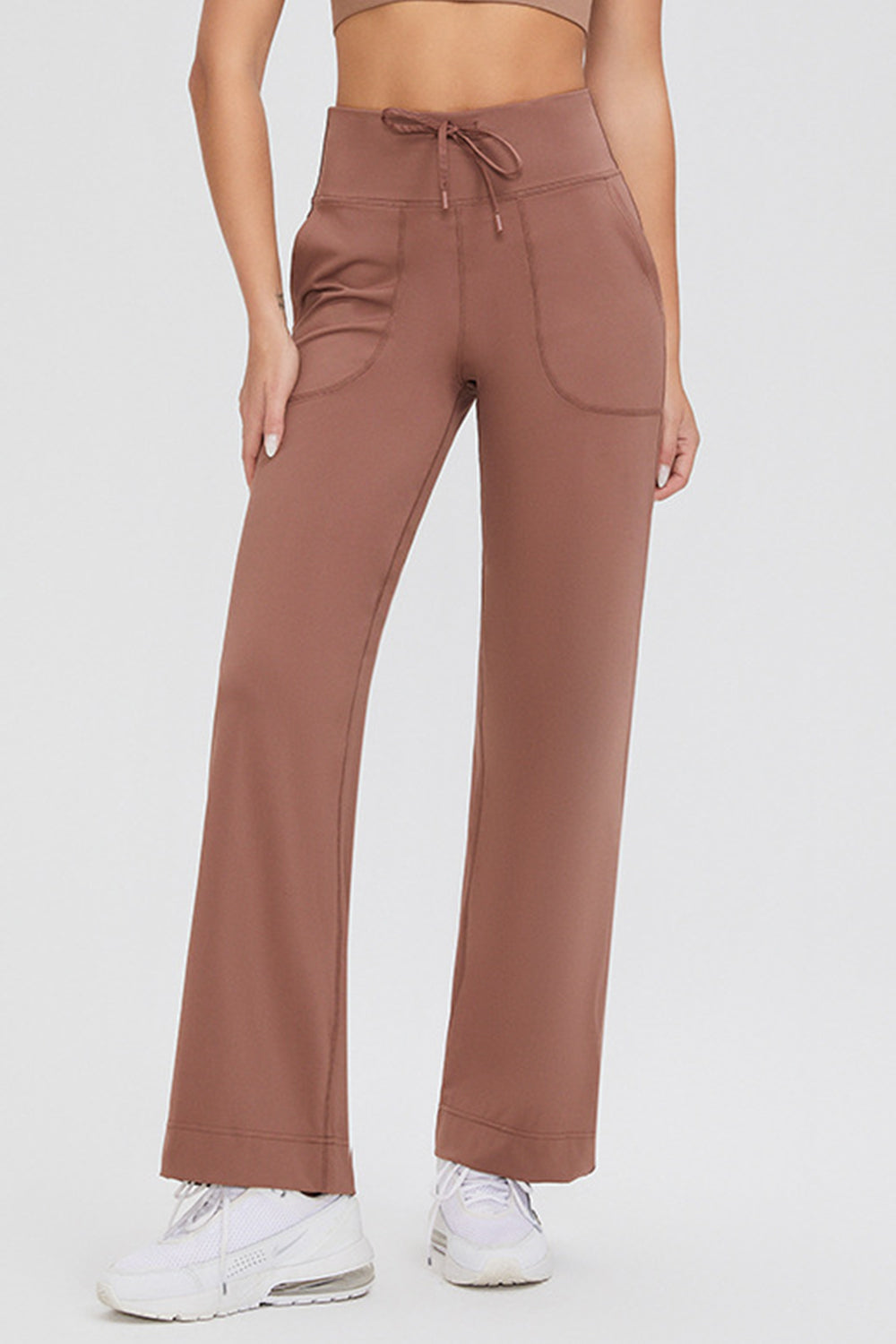 Hazel Blues® |  Basic Bae Drawstring High Waist Pants with Pockets