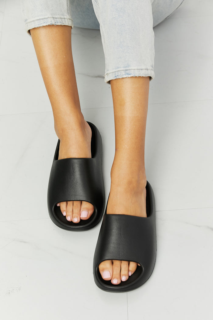 Hazel Blues® |  NOOK JOI In My Comfort Zone Slides in Black