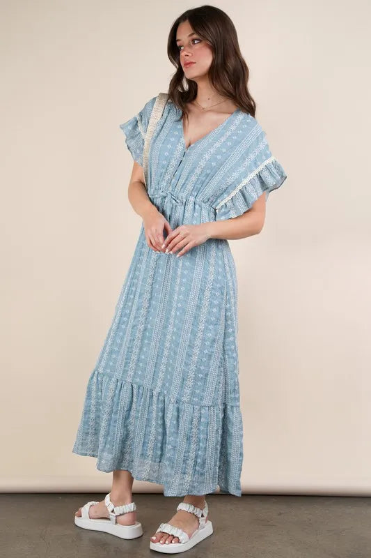 sachin and babi light blue dress ayeshaaminnigam wears the Hazel Midi