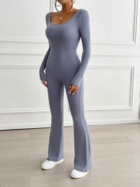 Hazel Blues® |  Devine Cutout Scoop Neck Long Sleeve Jumpsuit