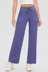 Hazel Blues® |  Basic Bae Drawstring High Waist Pants with Pockets