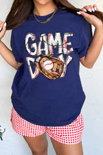 Hazel Blues® |  Blue GAME DAY TOUCH DOWN Graphic T Shirt