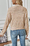 Hazel Blues® |  Confetti Button Up Long Sleeve Cardigan