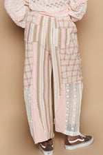 Hazel Blues® |  POL Drawstring Plaid Print Lace Straight Pants