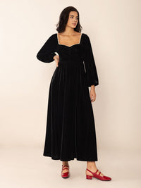 Hazel Blues® |  Sweetheart Neck Long Sleeve Midi Dress