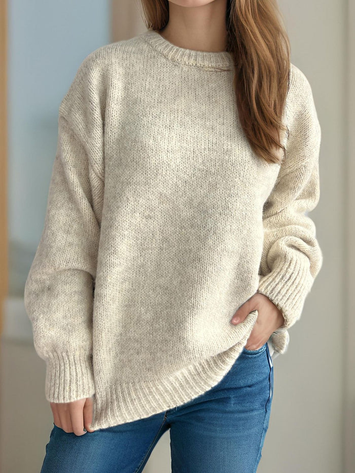 Hazel Blues® |  Round Neck Long Sleeve Sweater