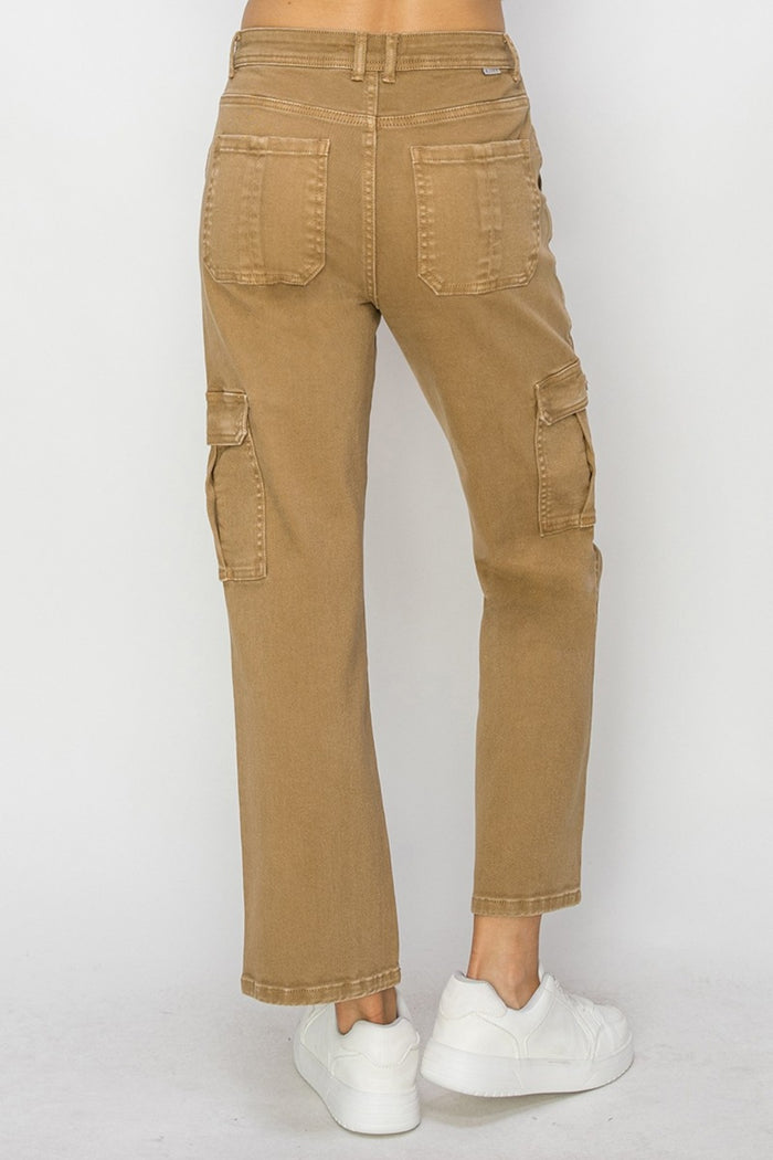 Hazel Blues® |  Risen High Rise Cargo Jeans