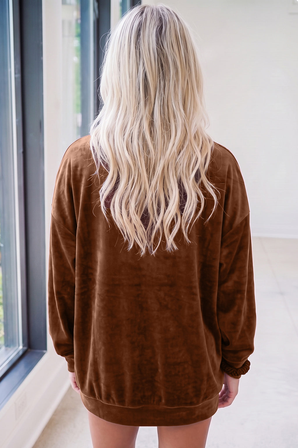 Faith in Velvet Brown PRAY Graphic Sweatshirt