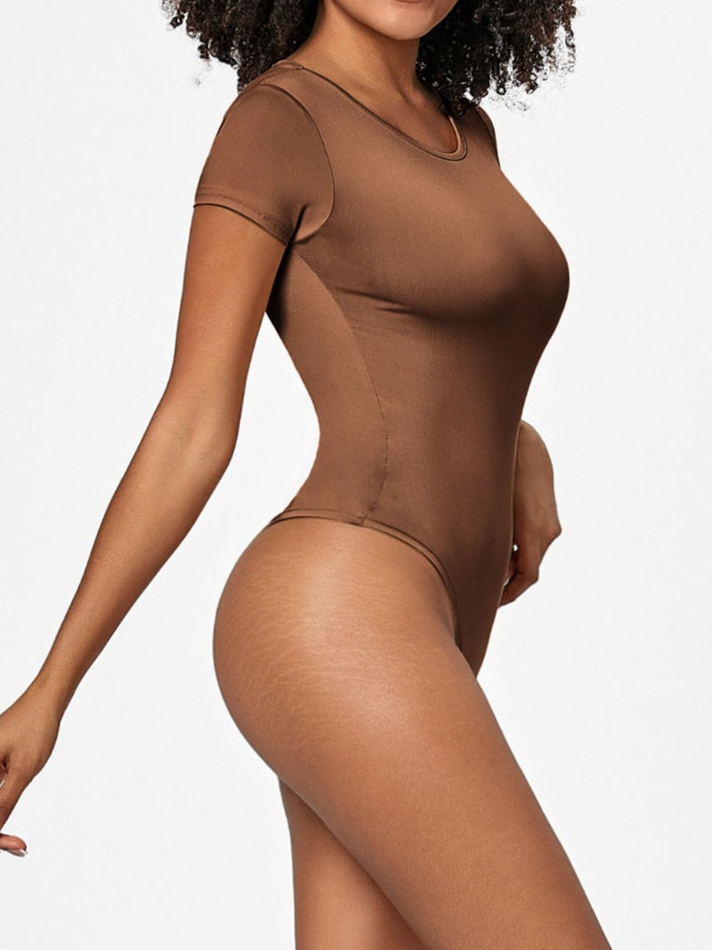 Hazel Blues® |  Round Neck Short Sleeve Bodysuit